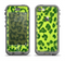 The Vibrant Green Cheetah Apple iPhone 5c LifeProof Nuud Case Skin Set