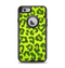 The Vibrant Green Cheetah Apple iPhone 6 Otterbox Defender Case Skin Set