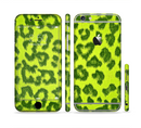 The Vibrant Green Cheetah Sectioned Skin Series for the Apple iPhone 6s Plus