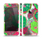 The Vibrant Green & Coral Floral Sketched Skin Set for the Apple iPhone 5s