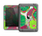 The Vibrant Green & Coral Floral Sketched Apple iPad Air LifeProof Fre Case Skin Set