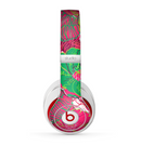 The Vibrant Green & Coral Floral Sketched Skin for the Beats by Dre Studio (2013+ Version) Headphones