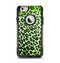 The Vibrant Green Leopard Print Apple iPhone 6 Otterbox Commuter Case Skin Set
