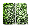 The Vibrant Green Leopard Print Sectioned Skin Series for the Apple iPhone 6s Plus