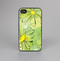 The Vibrant Green Outlined Floral Skin-Sert for the Apple iPhone 4-4s Skin-Sert Case