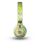 The Vibrant Green Outlined Floral Skin for the Beats by Dre Mixr Headphones
