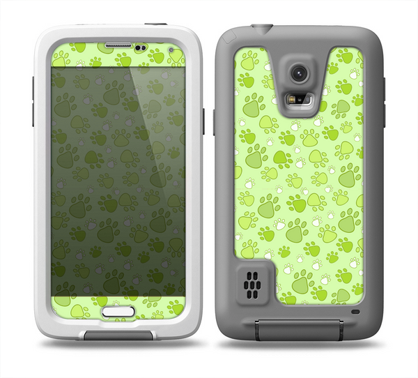 The Vibrant Green Paw Prints Skin Samsung Galaxy S5 frē LifeProof Case
