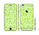The Vibrant Green Paw Prints Sectioned Skin Series for the Apple iPhone 6s Plus