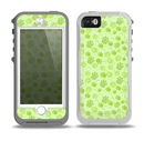 The Vibrant Green Paw Prints Skin for the iPhone 5-5s OtterBox Preserver WaterProof Case