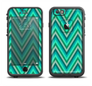 The Vibrant Green Sharp Chevron Pattern Apple iPhone 6/6s LifeProof Fre Case Skin Set