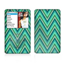 The Vibrant Green Sharp Chevron Pattern Skin For The Apple iPod Classic