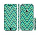 The Vibrant Green Sharp Chevron Pattern Sectioned Skin Series for the Apple iPhone 6s Plus