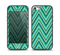 The Vibrant Green Sharp Chevron Pattern Skin Set for the iPhone 5-5s Skech Glow Case
