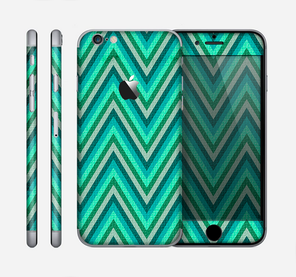 The Vibrant Green Sharp Chevron Pattern Skin for the Apple iPhone 6