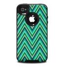 The Vibrant Green Sharp Chevron Pattern Skin for the iPhone 4-4s OtterBox Commuter Case