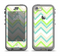 The Vibrant Green Vintage Chevron Pattern Apple iPhone 5c LifeProof Nuud Case Skin Set
