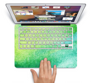 The Vibrant Green Watercolor Panel Skin Set for the Apple MacBook Air 13"