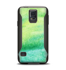 The Vibrant Green Watercolor Panel Samsung Galaxy S5 Otterbox Commuter Case Skin Set