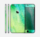 The Vibrant Green Watercolor Panel Skin for the Apple iPhone 6 Plus