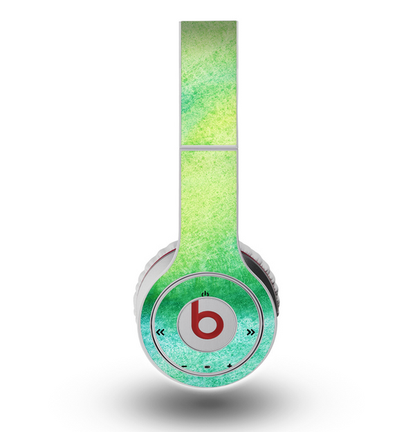 The Vibrant Green Watercolor Panel Skin for the Original Beats by Dre Wireless Headphones