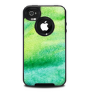 The Vibrant Green Watercolor Panel Skin for the iPhone 4-4s OtterBox Commuter Case