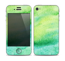 The Vibrant Green Watercolor Panel copy Skin for the Apple iPhone 4-4s