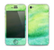 The Vibrant Green Watercolor Panel copy Skin for the Apple iPhone 4-4s