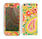The Vibrant Green and Pink Paisley Pattern Skin for the Apple iPhone 5c