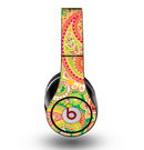 The Vibrant Green and Pink Paisley Pattern Skin for the Original Beats by Dre Studio Headphones