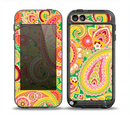 The Vibrant Green and Pink Paisley Pattern Skin for the iPod Touch 5th Generation frē LifeProof Case
