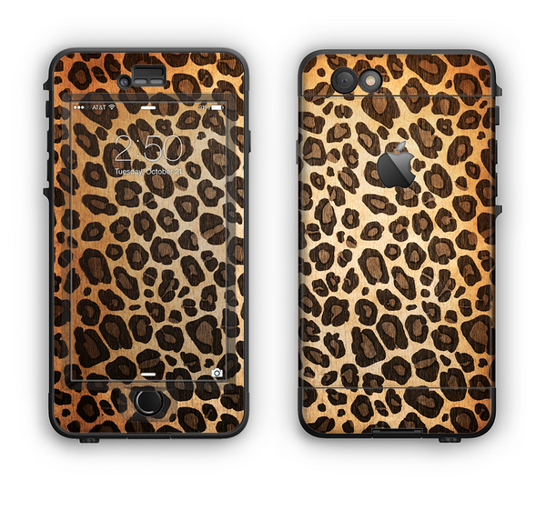 The Vibrant Leopard Print V23 Apple iPhone 6 LifeProof Nuud Case Skin Set
