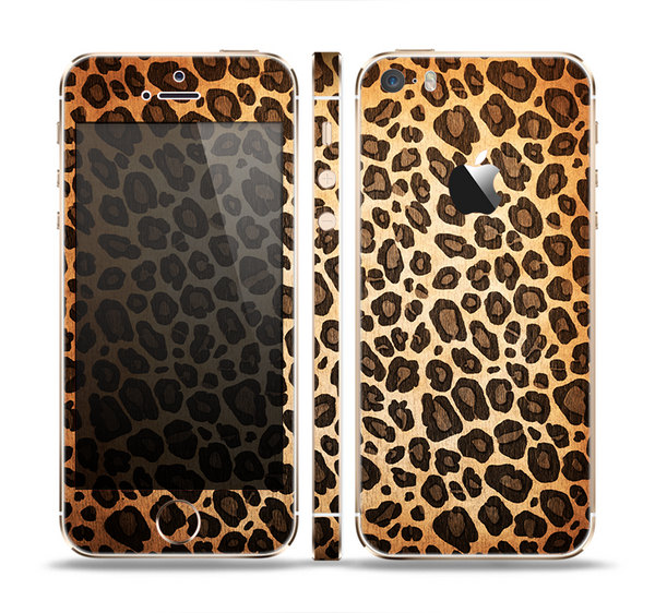 The Vibrant Leopard Print V23 Skin Set for the Apple iPhone 5s