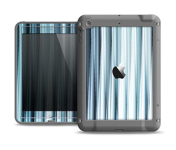 The Vibrant Light Blue Strands Apple iPad Mini LifeProof Fre Case Skin Set