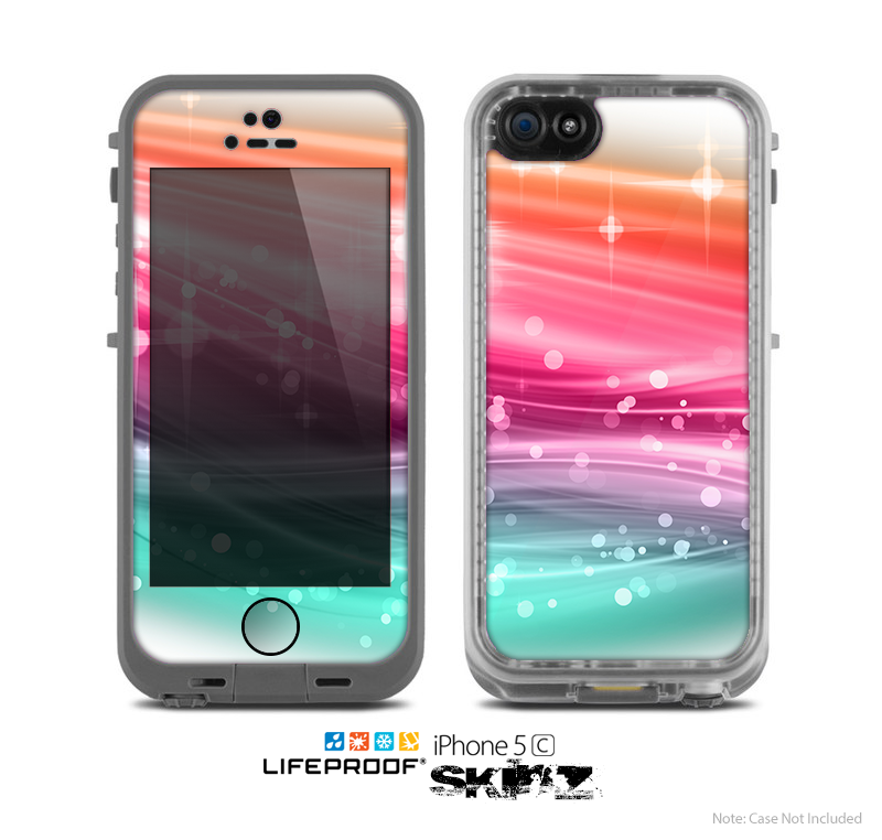 The Vibrant Multicolored Abstract Swirls Skin for the Apple iPhone 5c LifeProof Case