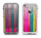 The Vibrant Neon Colored Wood Strips Apple iPhone 5-5s LifeProof Fre Case Skin Set