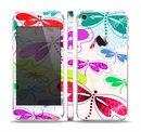 The Vibrant Neon Vector Butterflies Skin Set for the Apple iPhone 5