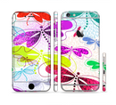 The Vibrant Neon Vector Butterflies Sectioned Skin Series for the Apple iPhone 6s Plus