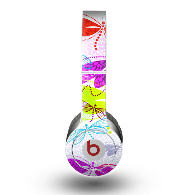 The Vibrant Neon Vector Butterflies Skin for the Beats by Dre Original Solo-Solo HD Headphones