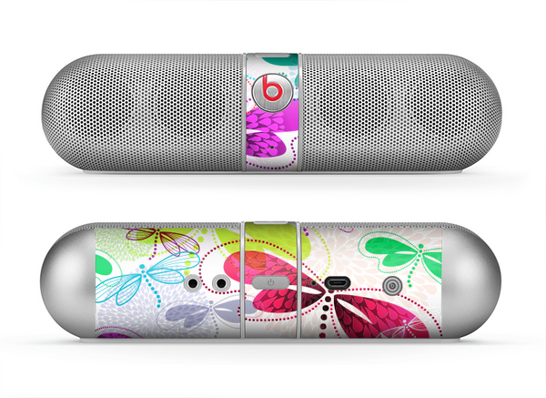 The Vibrant Neon Vector Butterflies Skin for the Beats by Dre Pill Bluetooth Speaker