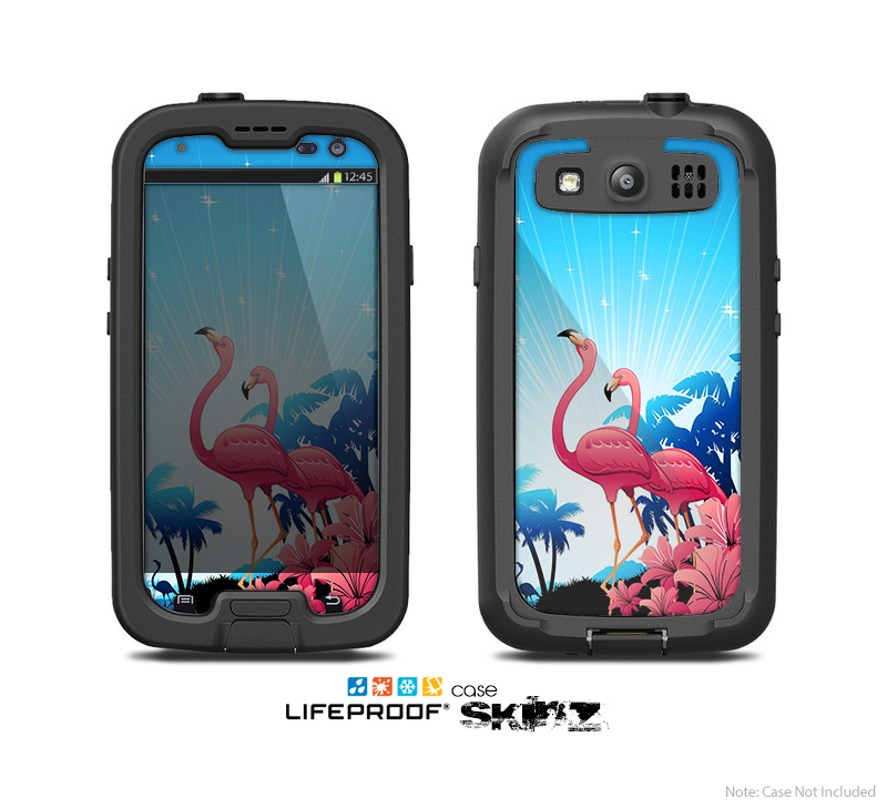 The Vibrant Flamingo Scenery Skin For The Samsung Galaxy S3 LifeProof Case