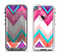 The Vibrant Pink & Blue Chevron Pattern Apple iPhone 5-5s LifeProof Fre Case Skin Set