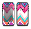 The Vibrant Pink & Blue Chevron Pattern Apple iPhone 6/6s LifeProof Fre Case Skin Set