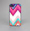 The Vibrant Pink & Blue Chevron Pattern Skin-Sert for the Apple iPhone 4-4s Skin-Sert Case