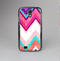 The Vibrant Pink & Blue Chevron Pattern Skin-Sert Case for the Samsung Galaxy S4