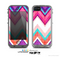 The Vibrant Pink & Blue Chevron Pattern Skin for the Apple iPhone 5c LifeProof Case