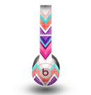 The Vibrant Pink & Blue Chevron Pattern copy Skin for the Beats by Dre Original Solo-Solo HD Headphones