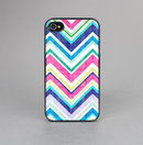 The Vibrant Pink & Blue Layered Chevron Pattern Skin-Sert for the Apple iPhone 4-4s Skin-Sert Case