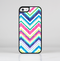 The Vibrant Pink & Blue Layered Chevron Pattern Skin-Sert Case for the Apple iPhone 5c