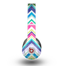 The Vibrant Pink & Blue Layered Chevron Pattern Skin for the Beats by Dre Original Solo-Solo HD Headphones