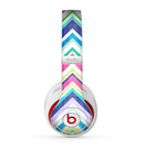 The Vibrant Pink & Blue Layered Chevron Pattern Skin for the Beats by Dre Studio (2013+ Version) Headphones